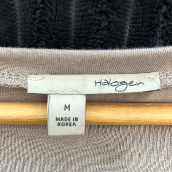 Halogen grey sz M long sleeve shirt. NWOT. - Picture 4 of 5